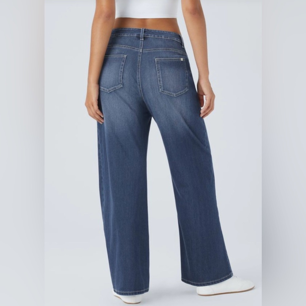 Halara Flex™ Mid Rise Pockets Washed
Wide Leg Casual Jeans - Picture 2 of 9